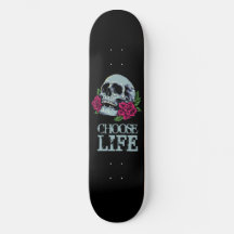 PALABRAS POSTIVAS DE Skateboard Black Blue Skull
