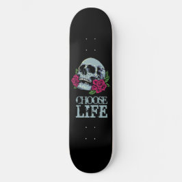 PALABRAS POSTIVAS DE Skateboard Black Blue Skull