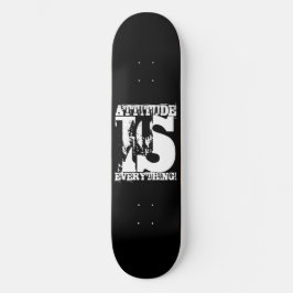 PALABRAS POSTIVAS EN blanco negro para skateboard