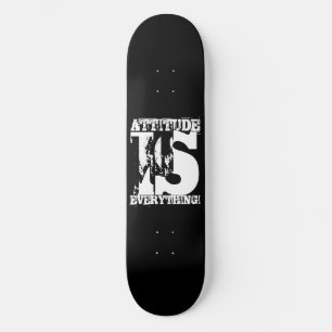 PALABRAS POSTIVAS EN blanco negro para skateboard