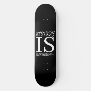 PALABRAS POSTIVAS EN blanco negro para skateboard