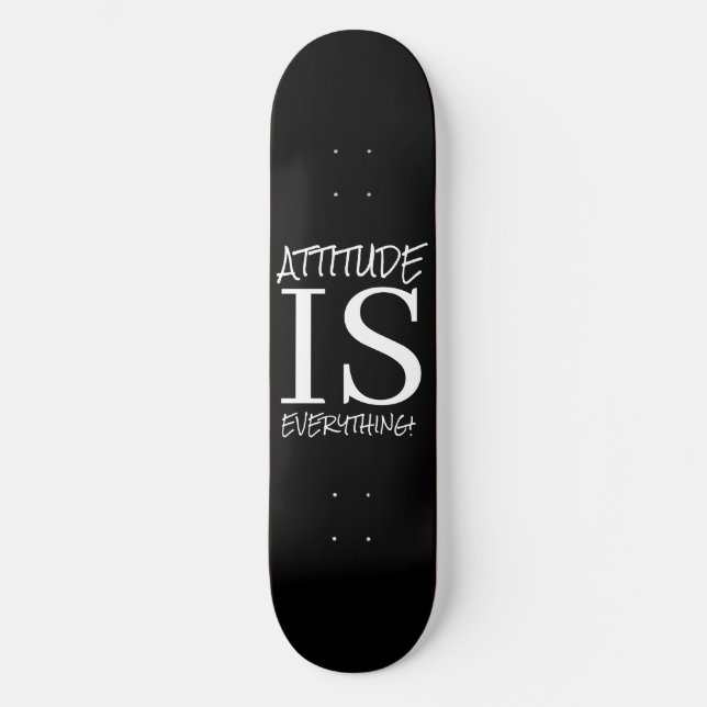 PALABRAS POSTIVAS EN blanco negro para skateboard (Anverso)
