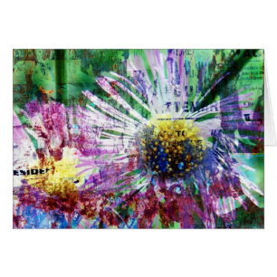 Palabras rosadas de margarita en blanco dentro