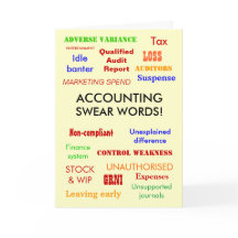 ¡Palabras suaves de contabilidad! Tarjeta de cumpl