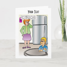 Palabras traviesas tarjeta de felicitación doblada