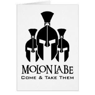 Palabras triples de la amenaza de MOLON LABE