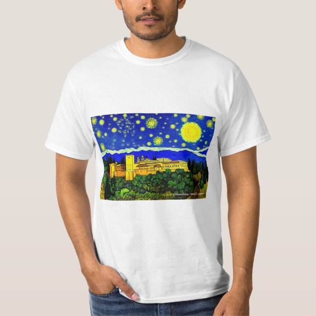 Palacio Alhambra en una camiseta (Anverso)