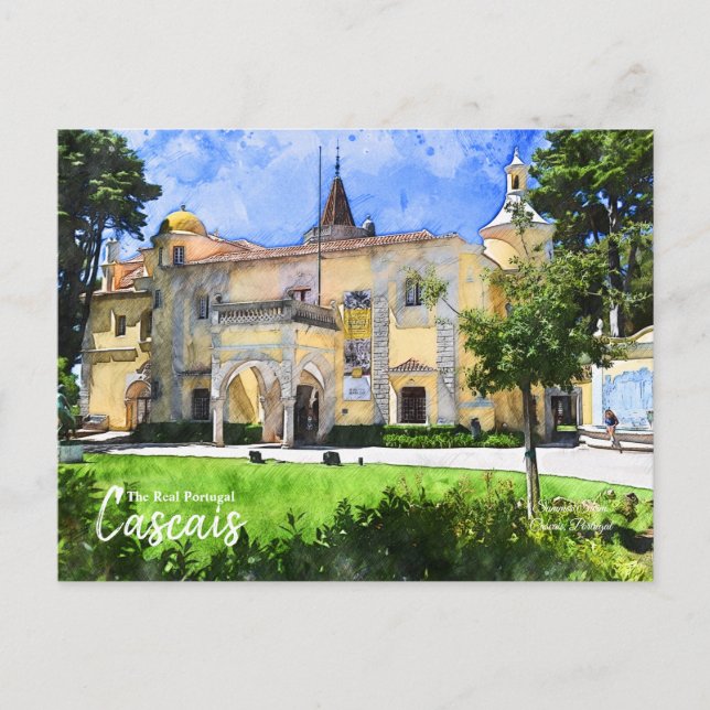 Palacio de Cascais, postal de Portugal (Anverso)