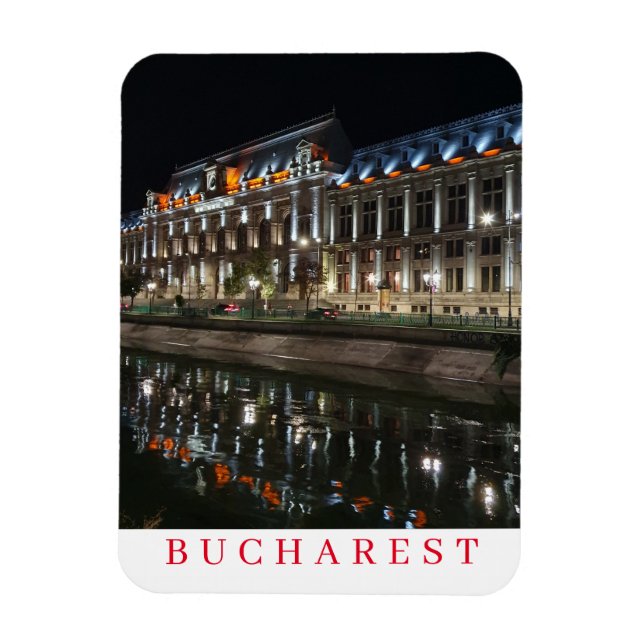 Palacio de Justicia de Bucarest en el imán de frig (Vertical)