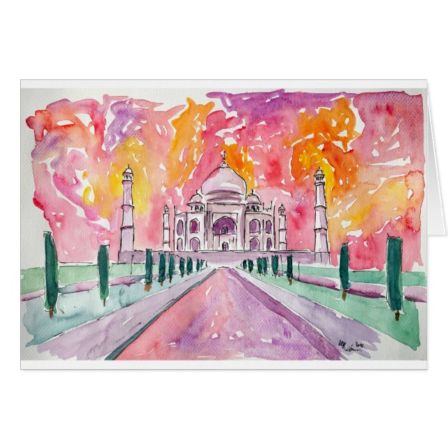 Palacio de la India en la puesta del sol (Anverso (Horizontal))