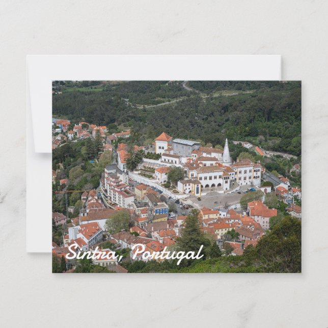 Palacio de Sintra desde arriba en Sintra, Portugal (Anverso)