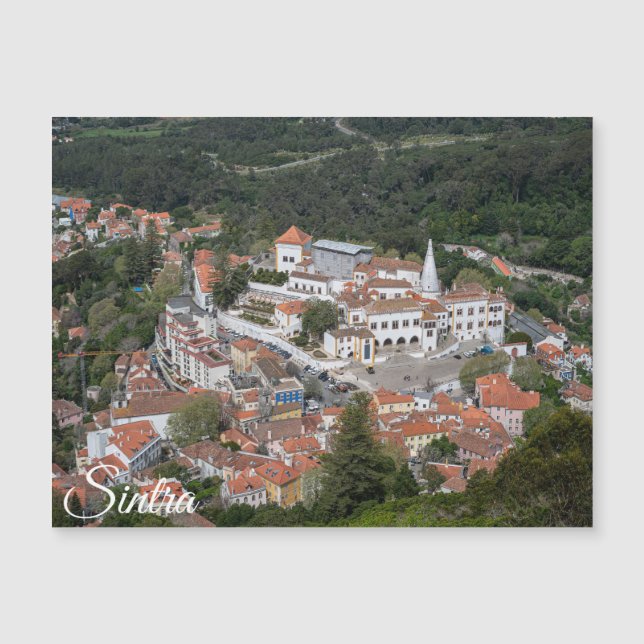 Palacio de Sintra desde arriba en Sintra, Portugal (Anverso)