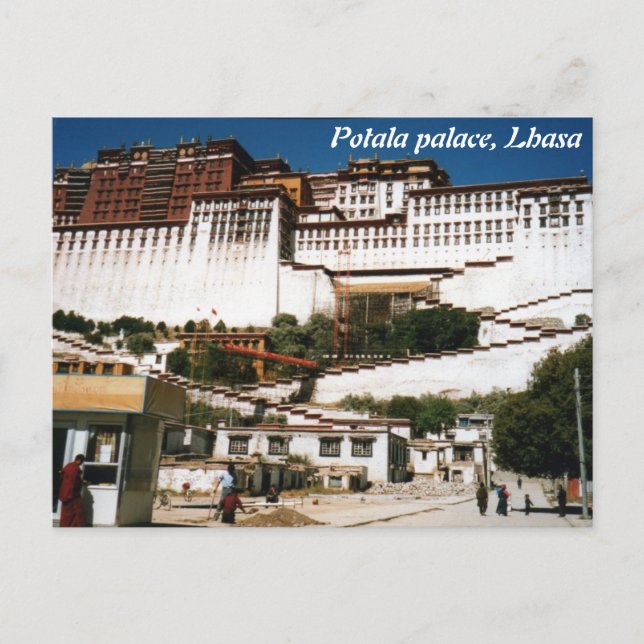 Palacio Potala, Lhasa, postal (Anverso)