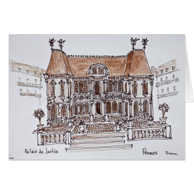 Palais de Justice Courthouse | Rennes, Bretaña (Anverso (Horizontal))