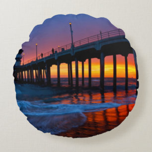 Palanca y roca - Almohada de la puesta de sol del 