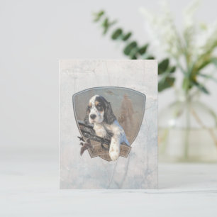 Palangrería inglesa con faisanes, postal artística