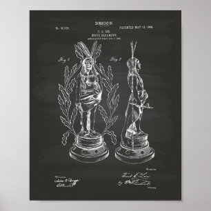 Palangrero de arte de patentes Stove Ornament 1903