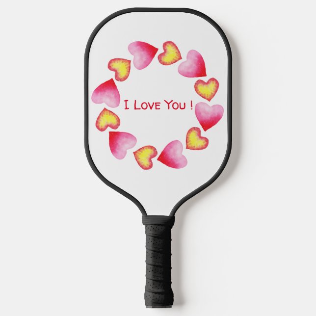 Palas De Pickleball С Romántico te amo El día de San Valentín (Anverso)