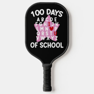 Palas De Pickleball 100 Días De Escuela Alfabeto 100º Día Profesor