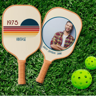 Palas De Pickleball 1975 50º cumpleaños Foto de Personalizado Retro St