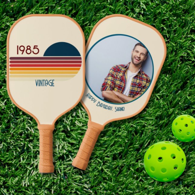 Palas De Pickleball 1985 40 cumpleaños foto Personalizado de la franja (Subido por el creador)