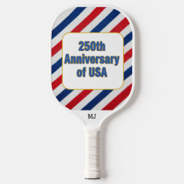 Palas De Pickleball 250º Aniversario de Iniciales de Jugador de EE. UU