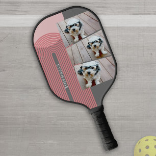 Palas De Pickleball 3 arco de arte de la línea de coral boho - nombre