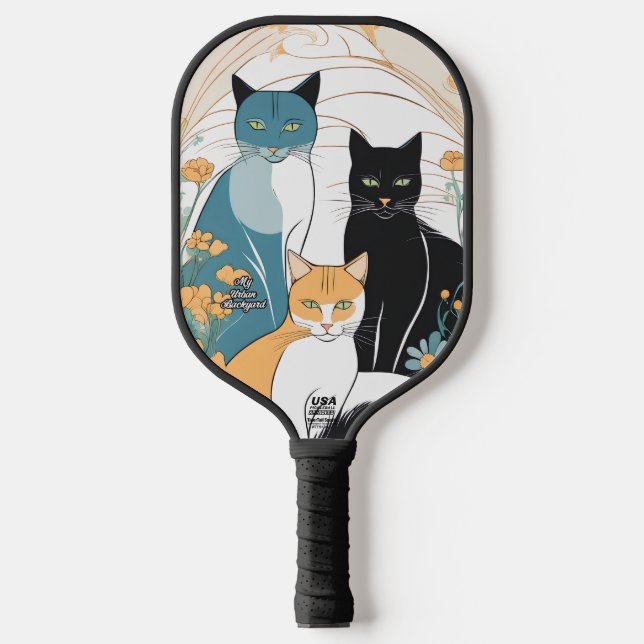 Palas De Pickleball 3 Gatos Paddle Personalizado De Baloncesto (Anverso)