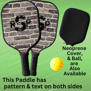 Palas De Pickleball 3 Letra inicial muros de ladrillo monogramo angust