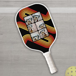 Palas De Pickleball 6 Collages de fotos Funky Line Art Colores Black S