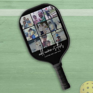 Palas De Pickleball 9 Photo Collage - Black - White Trendy Script