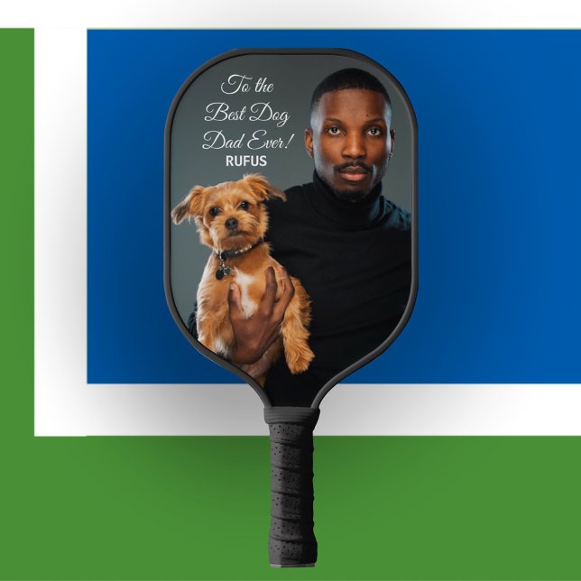 Palas De Pickleball A la mejor foto del Personalizado de papá de perro (Subido por el creador)