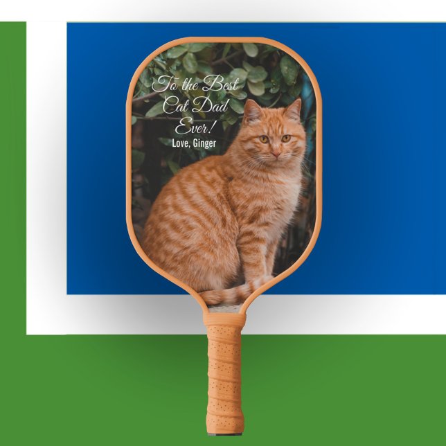 Palas De Pickleball A la mejor foto del Personalizado de papá gato de  (Subido por el creador)