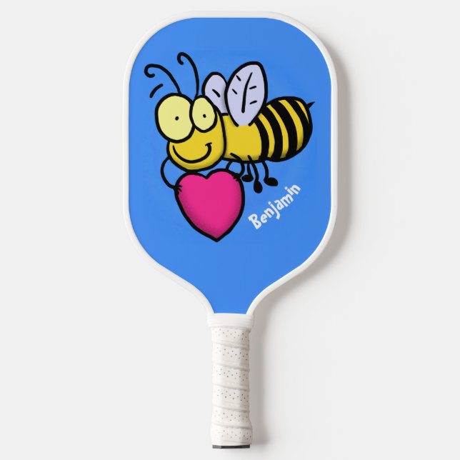 Palas De Pickleball Abeja graciosa y linda con ilustracion personaliza (Anverso)