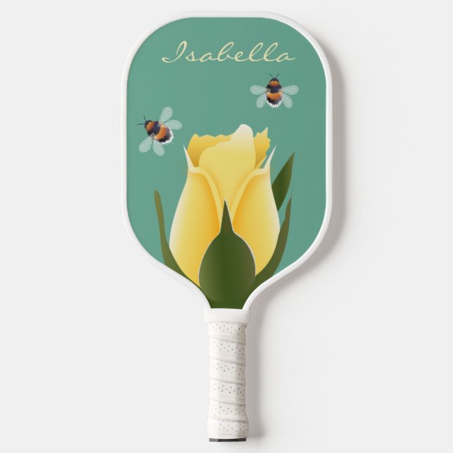 Palas De Pickleball Abejas Y Rosas (Anverso)