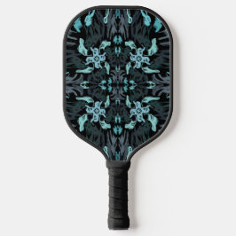 Palas De Pickleball Abstract Aquatic Shaded Repeating Pattern Swirls