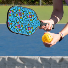 Abstract Floral Pickleball