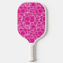 Palas De Pickleball Abstract Linear Matrix (Hot Pink) Fine Art