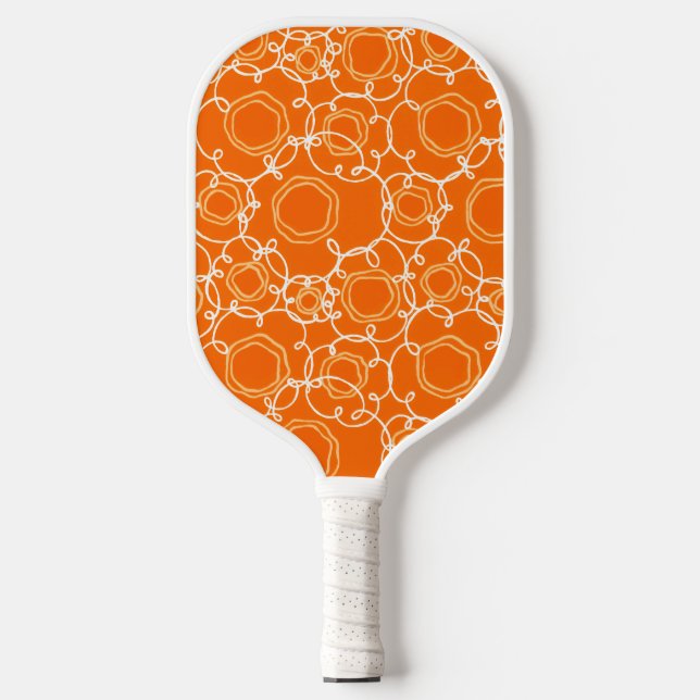 Palas De Pickleball Abstract Linear Matrix (Orange) Fine Art (Anverso)