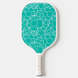 Palas De Pickleball Abstract Linear Matrix (Teal) Fine Art