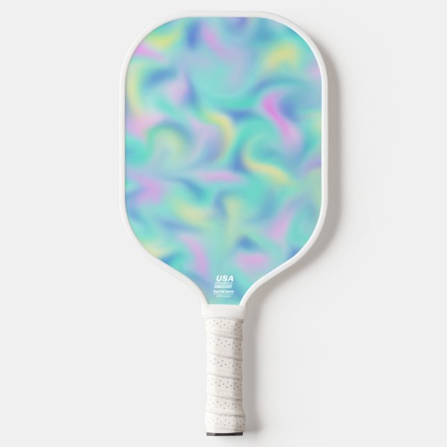 Palas De Pickleball Abstract Pretty Pastel Swirls Pattern (Anverso)