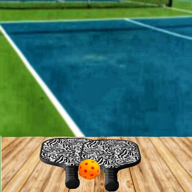 Palas De Pickleball Abstracto de la pala de bolas de pollo (This Abstract Jungle Pickleball Paddle, gives an African print style, to its design!)