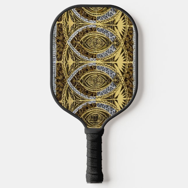 Palas De Pickleball abstracto dorado (Anverso)