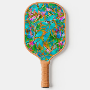 Palas De Pickleball Abstracto floral Goma de palo de bolas de vidrio t