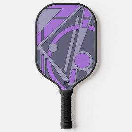 Palas De Pickleball Abstracto Geométrico en Lavanda y Gris