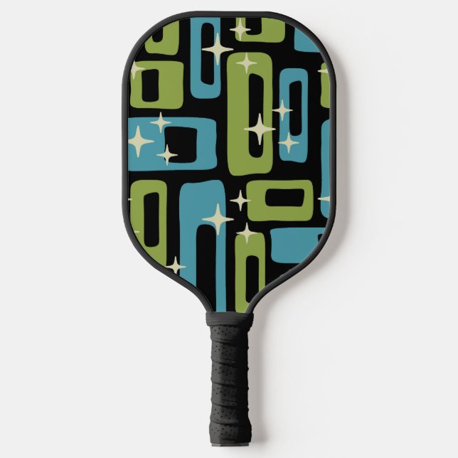 Palas De Pickleball Abstracto Retro Moderno de Mitad de Siglo (Anverso)