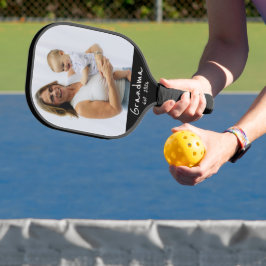 Palas De Pickleball Abuela Establecida foto con letra blanca