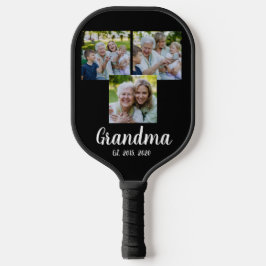 Palas De Pickleball Abuela Estableció Escritura Moderna Negra Foto 3