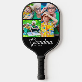 Palas De Pickleball Abuela Estableció Escritura Moderna Negra Foto 3
