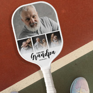Palas De Pickleball Abuelo Collage de Fotos Personalizado